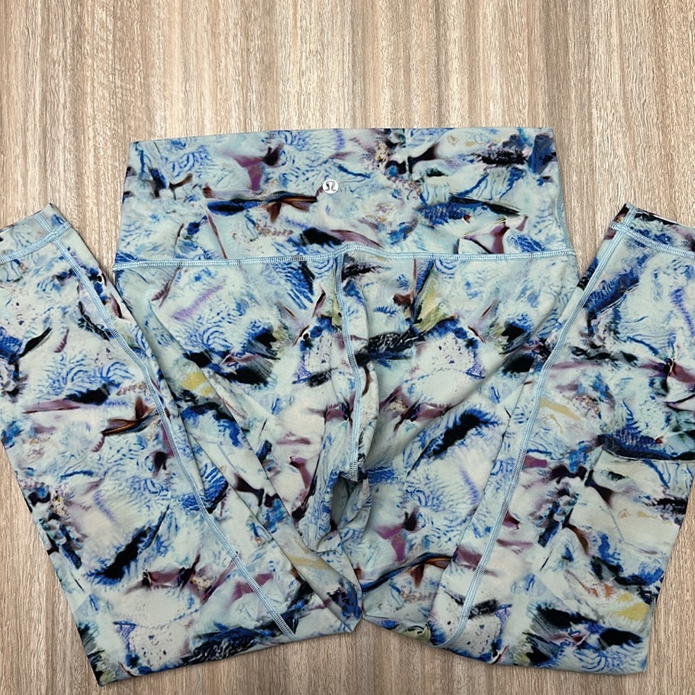 lululemon athletica Women’s Printed High-Rise Leggings - Multi Blue